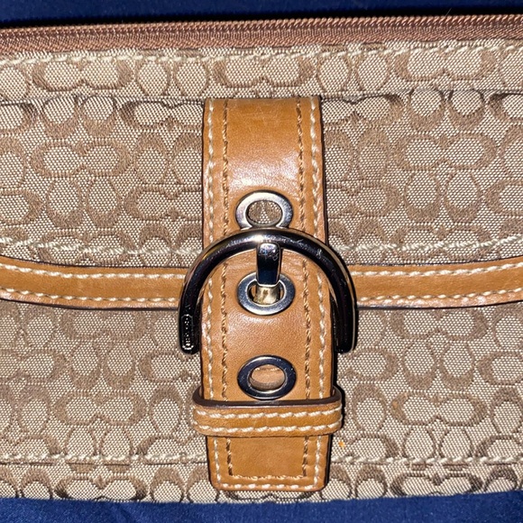 Coach Signature Monogram Wristlet Bag - Picture 2 of 6